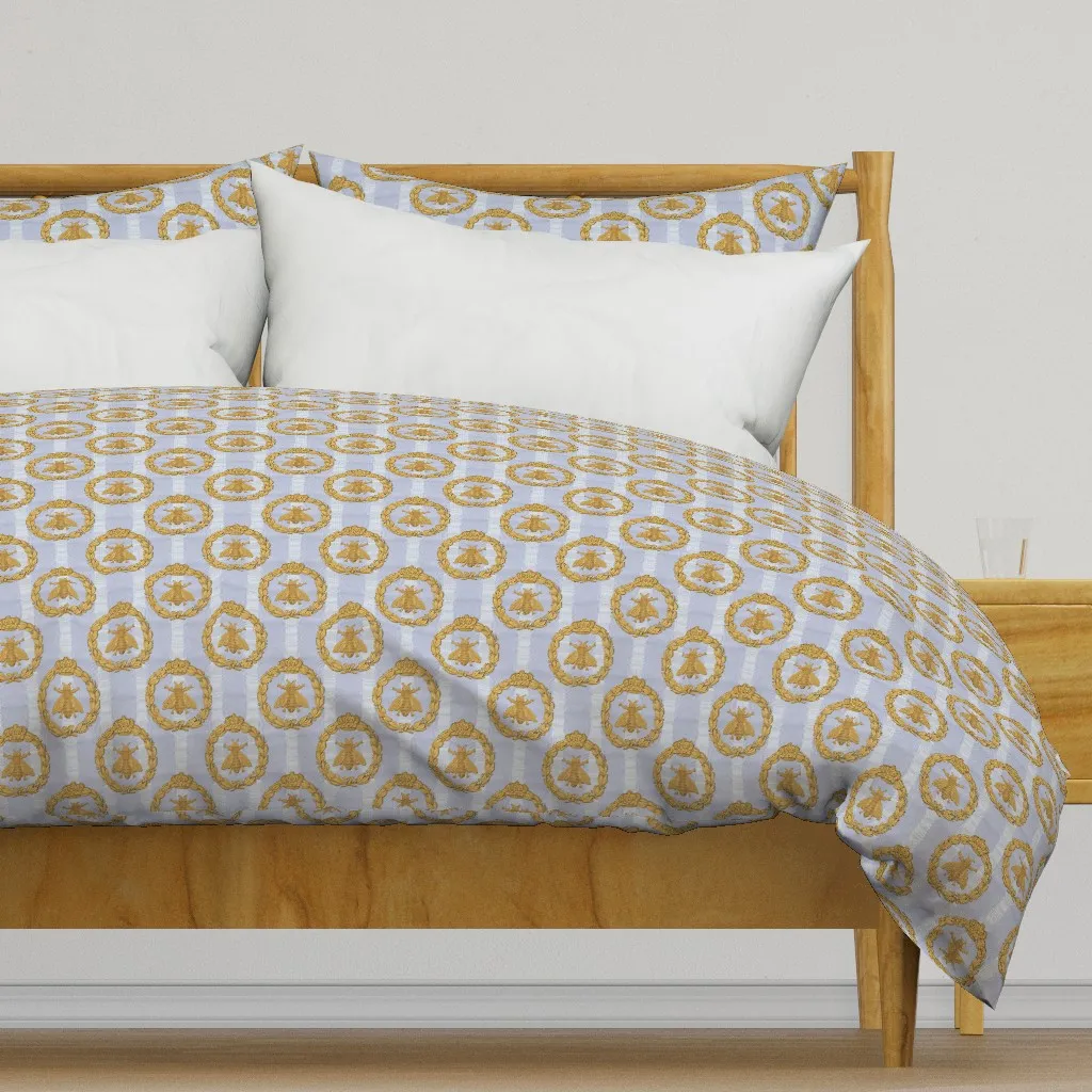 Napoleonic Bees Queen Bee Faux Duvet Cover - Gold product