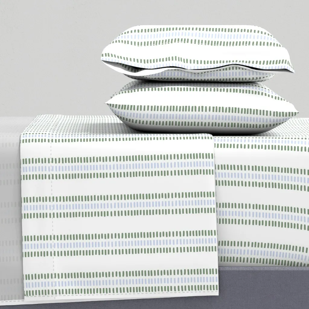 Narrow Summer Stripes Twin XL Sheet Set - Sage Green product