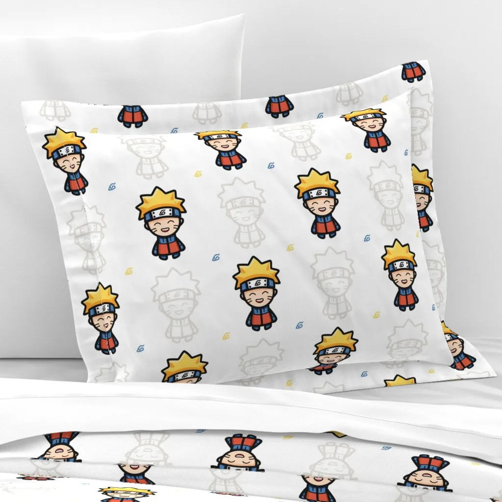 Naruto Anime Standard Flanged Cushion Cover - Orange, Cotton Sateen product