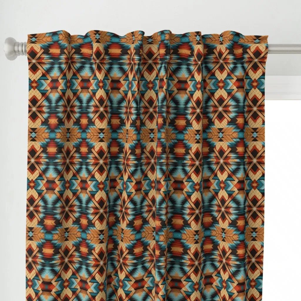 Native Blanket Weave Curtain Panel - Beige alternate view