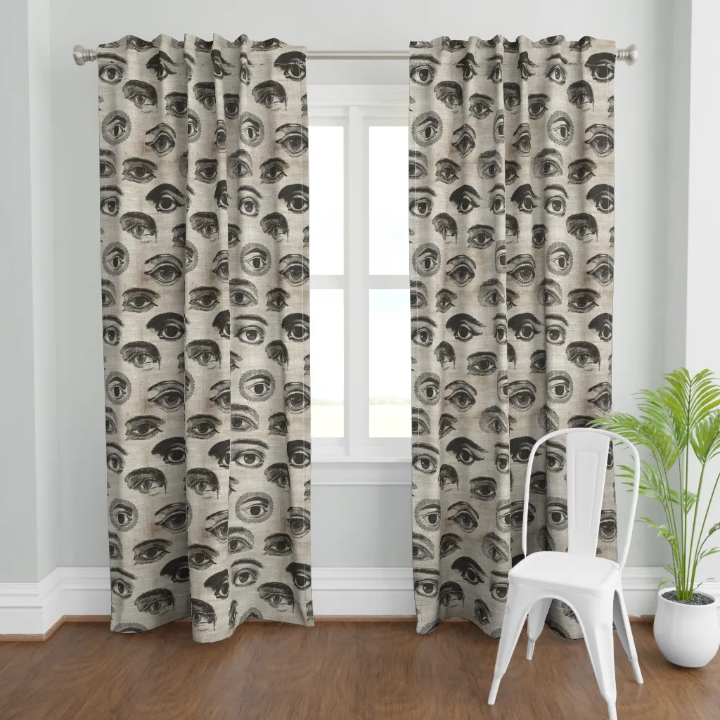 Natural History Halloween Curtain Panel - Black product