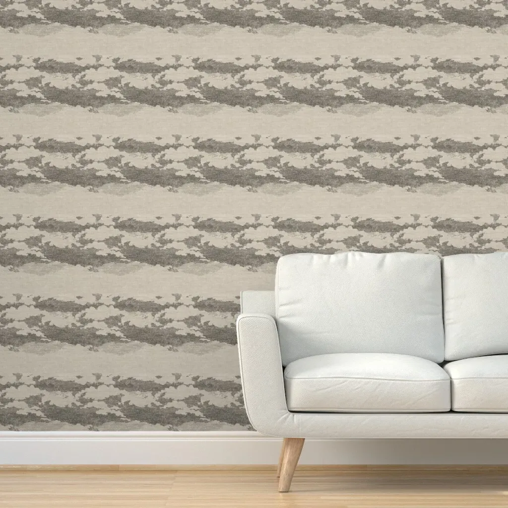 Natural History Halloween Gauze Skyline Peel and Stick Wallpaper - Beige product