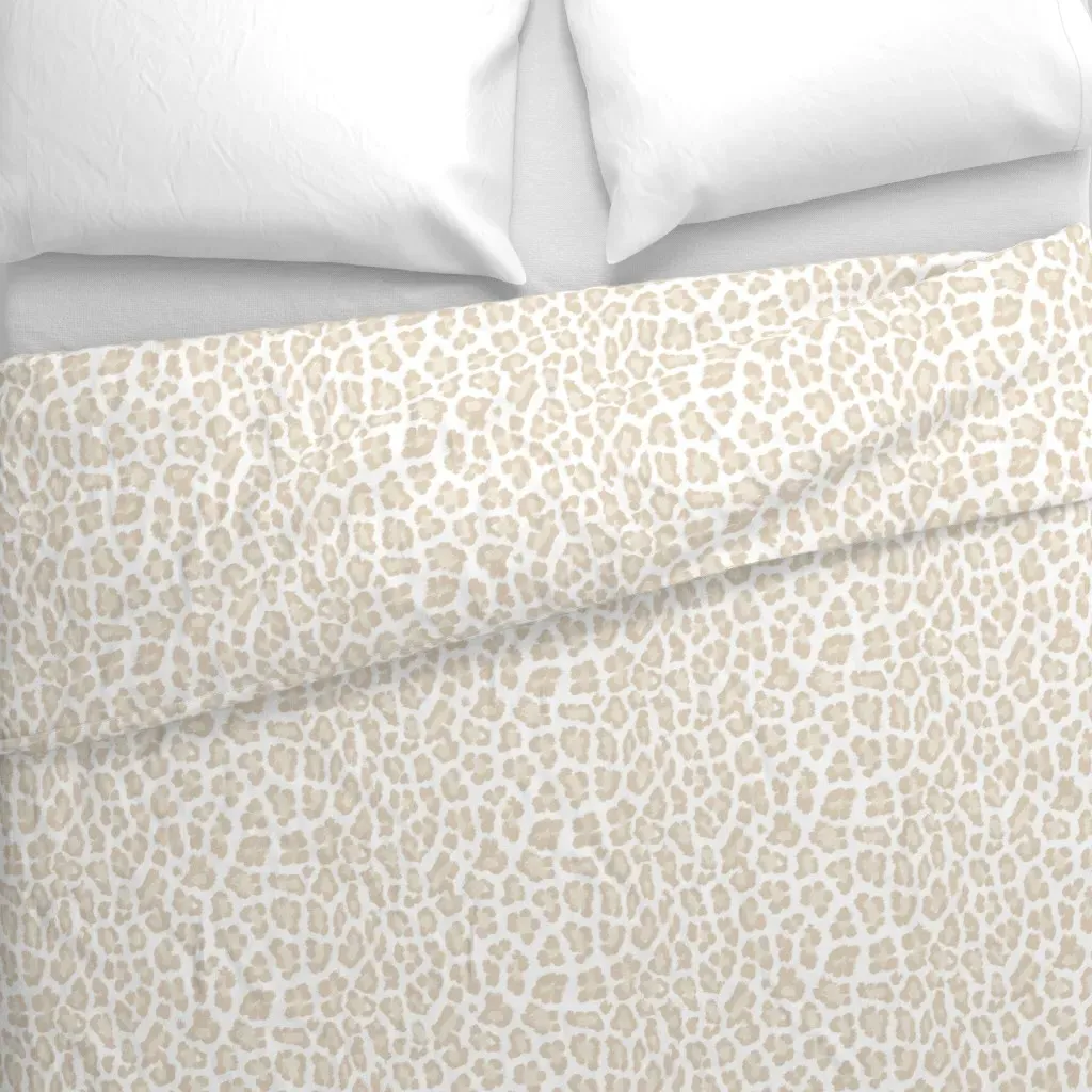 Natural Leopard Cheetah Duvet Cover - Beige alternate view