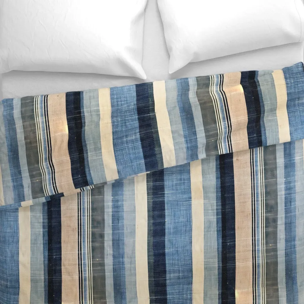 Natural Stripes Blue 10 Duvet Cover - Indigo alternate view