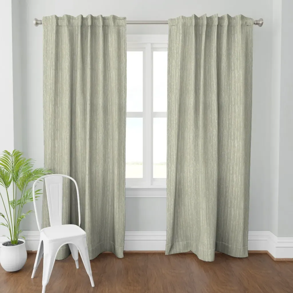 Natural Texture Stripes Curtain Panel - Taupe product