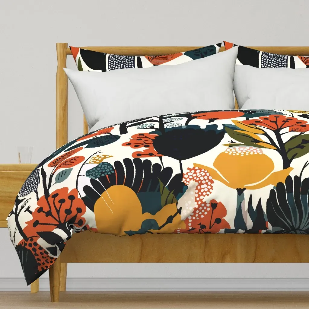 Nature Pattern Duvet Cover - Dark Teal product