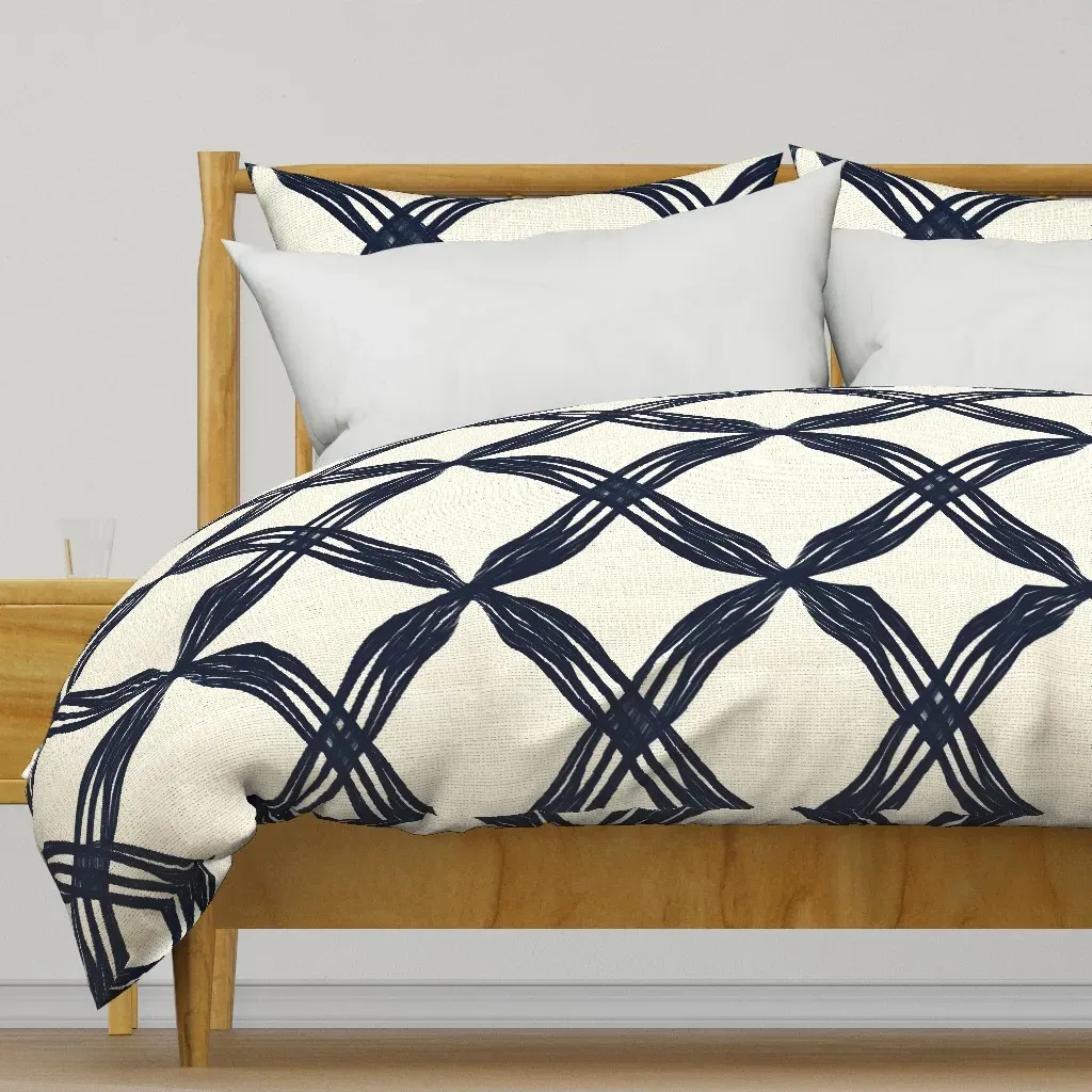 Nautical Coastal Rope Duvet Cover - Navy Blue product