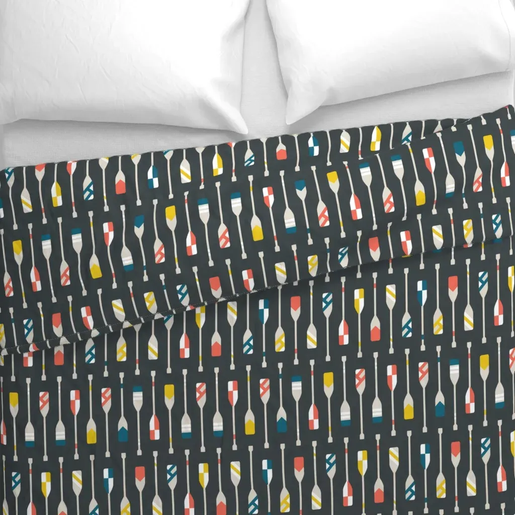 Nautical Paddles Duvet Cover - Beige alternate view