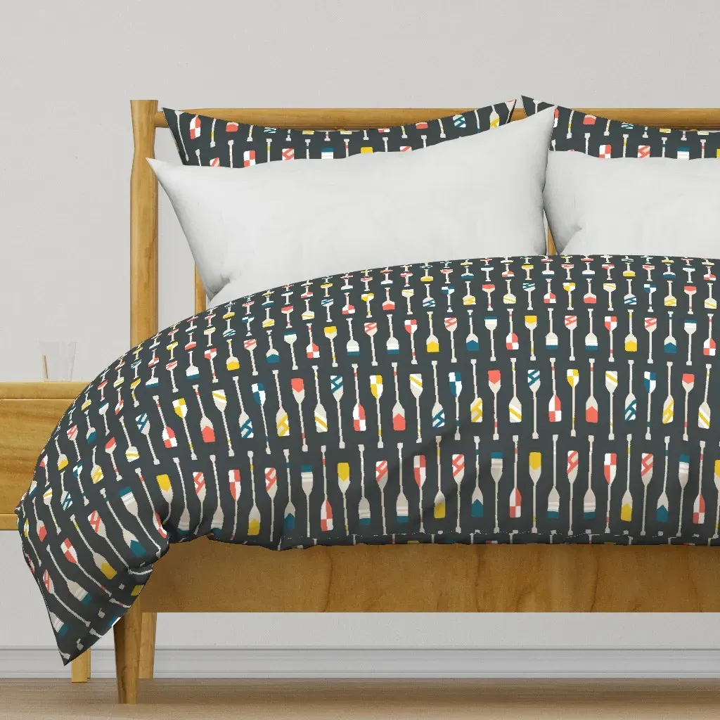 Nautical Paddles Duvet Cover - Beige product