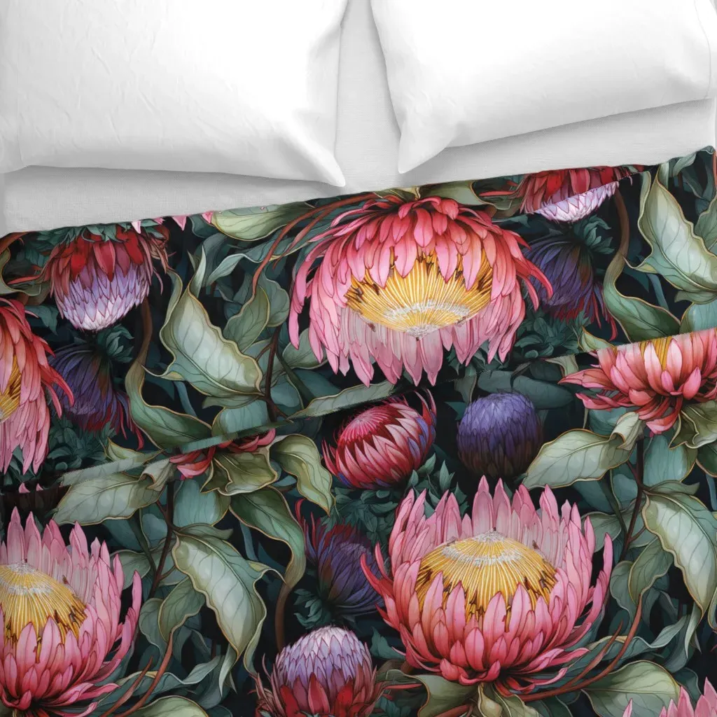 Ndebele Protea Duvet Cover - Pink alternate view