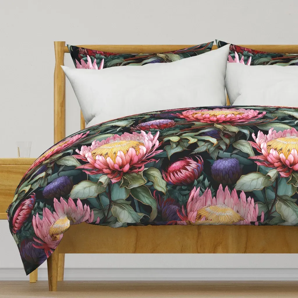 Ndebele Protea Duvet Cover - Pink product