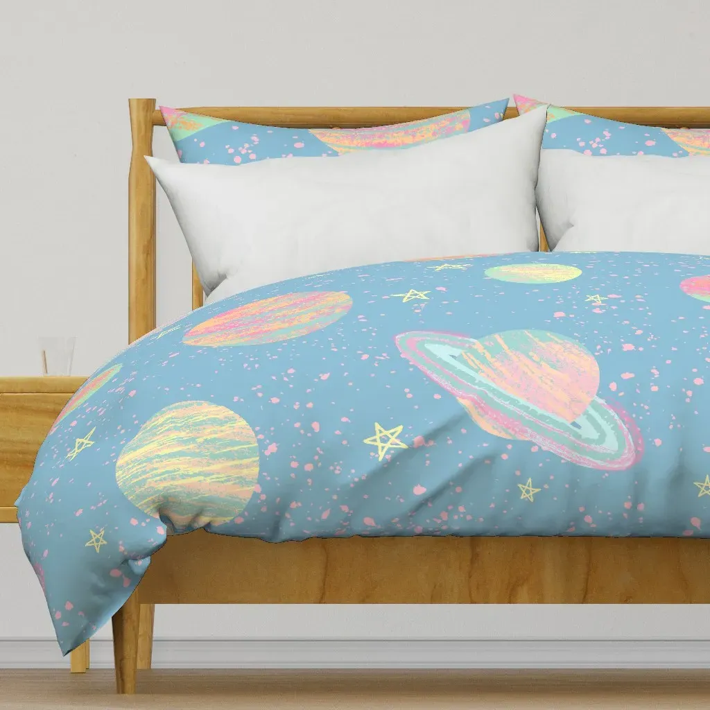 Neon Barbie Inspired Large Duvet Cover - Light Blue product