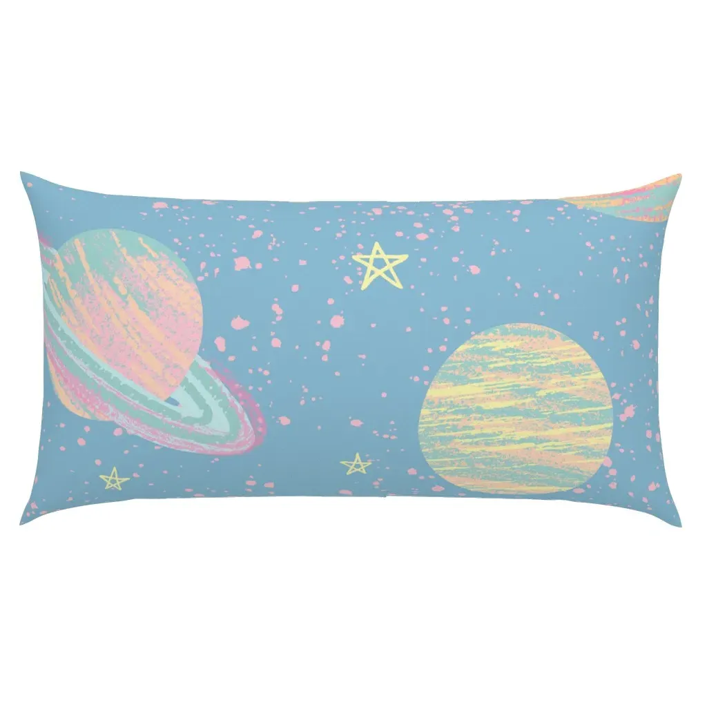 Neon Galaxy King Pillow Sham - Light Blue, Multicolor product