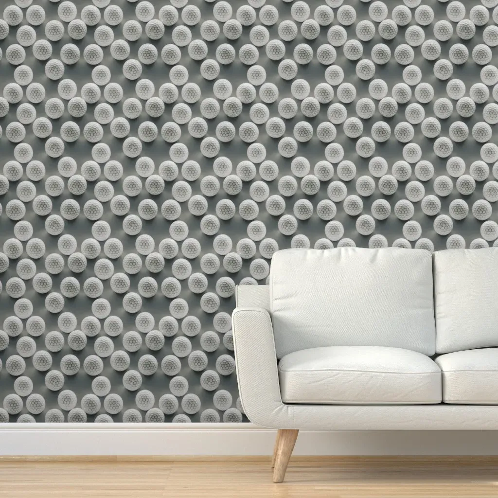 Neon Golf Balls Ironmonger Peel and Stick Wallpaper - White product