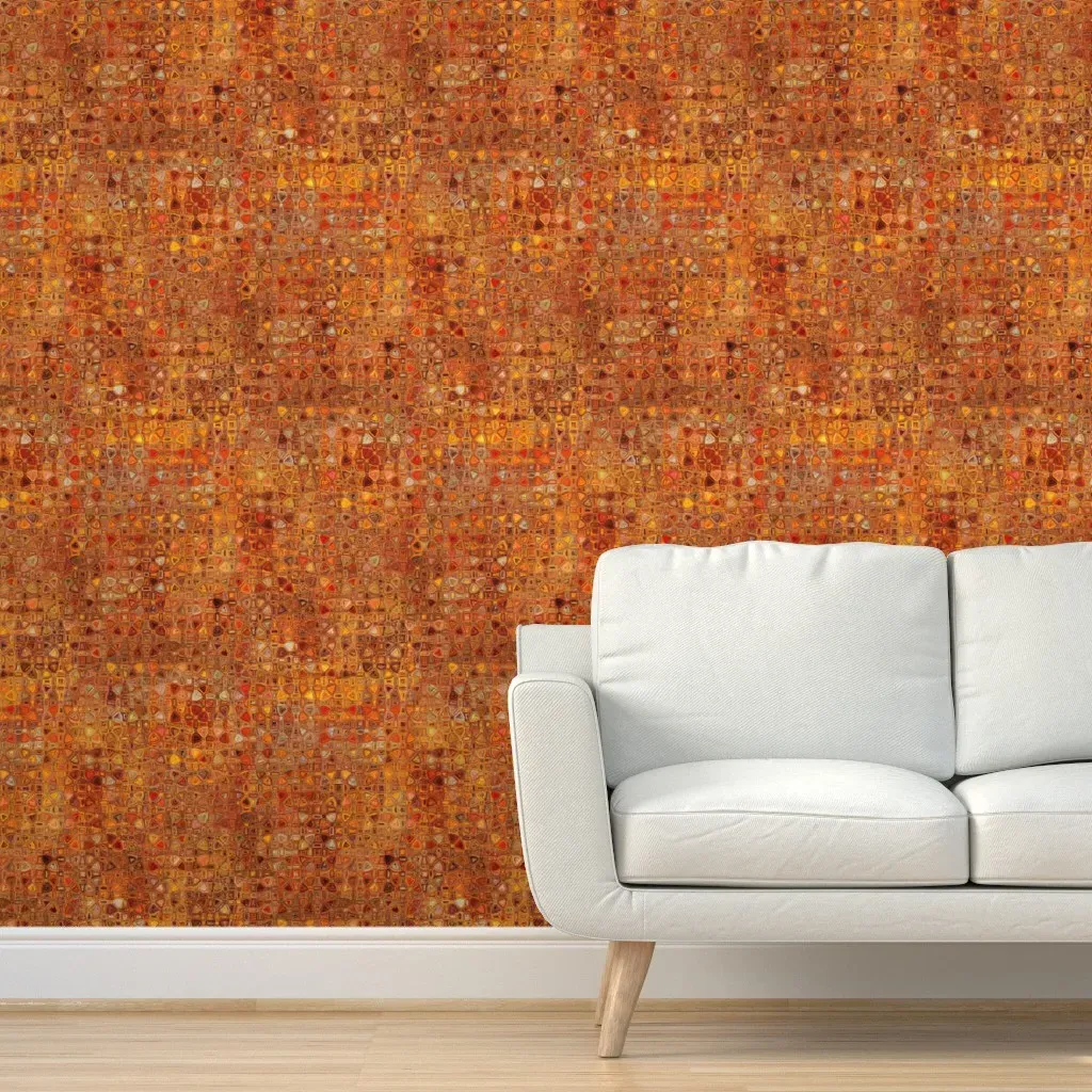 Nepenthe Peel and Stick Wallpaper - Orange, Bronze product
