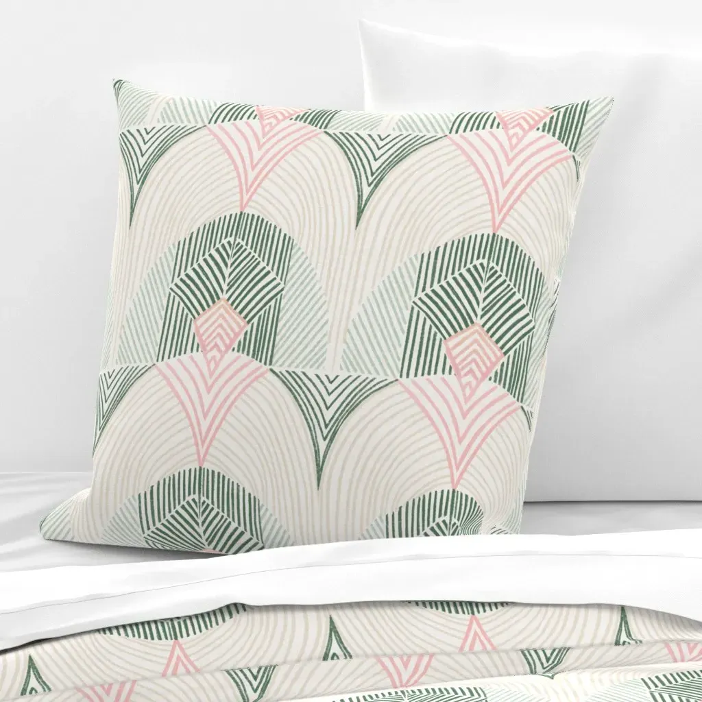 Neutral Boho Chic Euro Pillow Sham - Green product