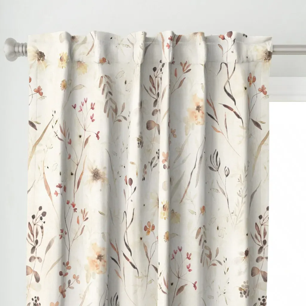 Neutral Botanicals Curtain Panel - Off-White alternate view