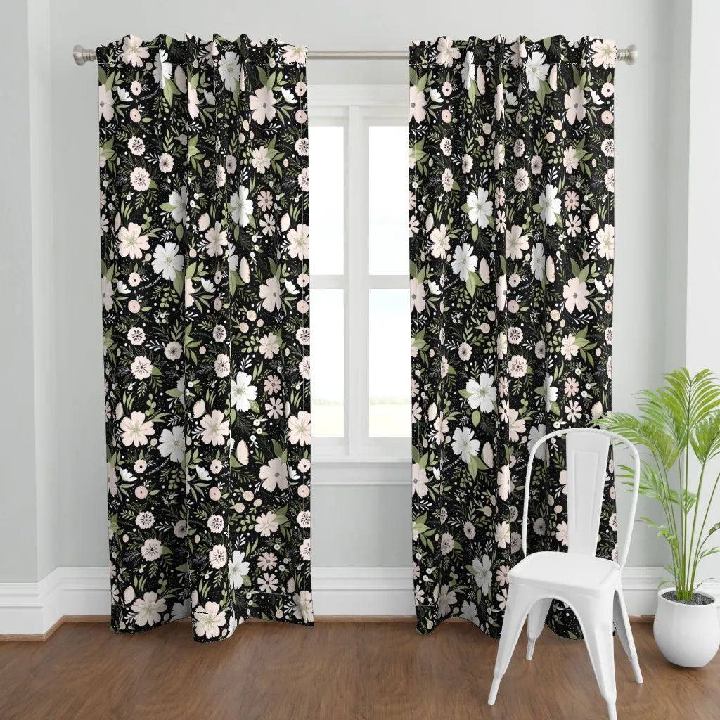 Neutral Botanicals Curtain Panel - White product