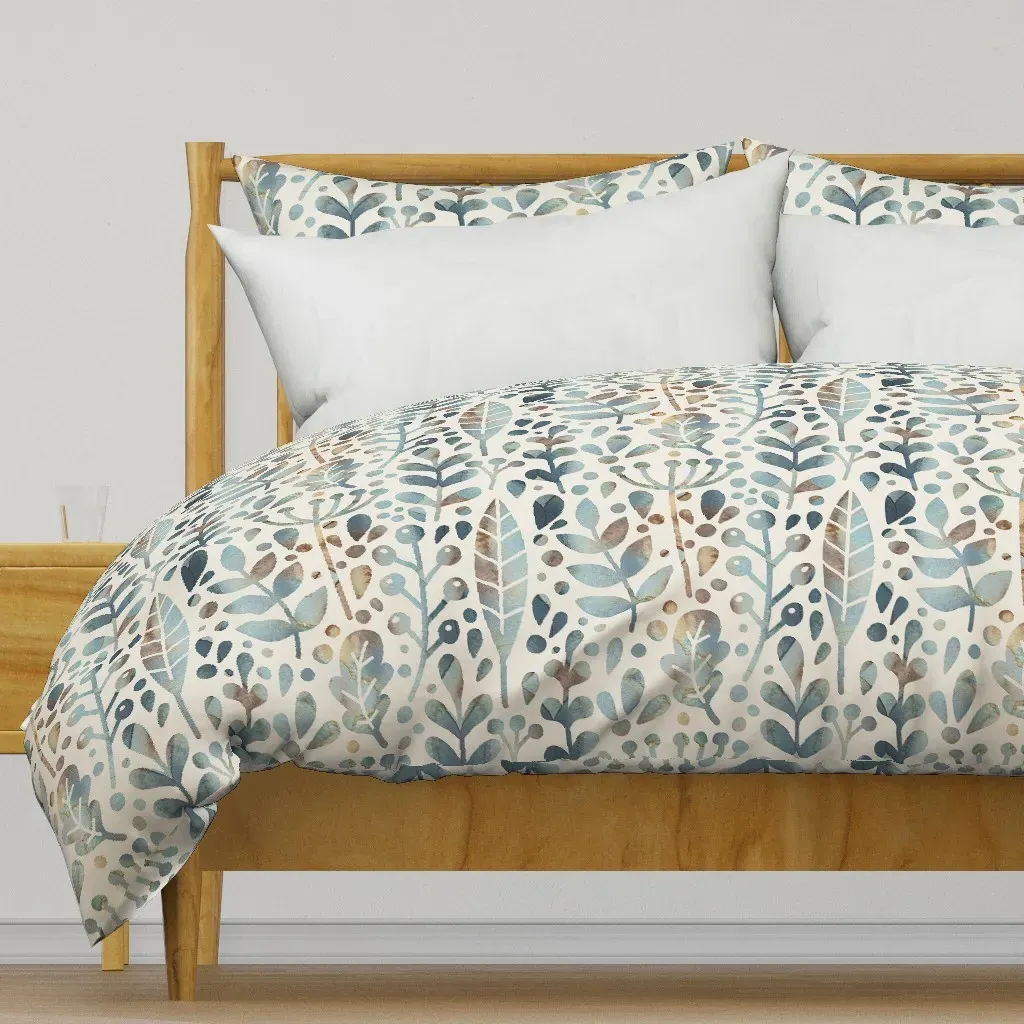 Neutral Retreat Duvet Cover - Dusty Blue product