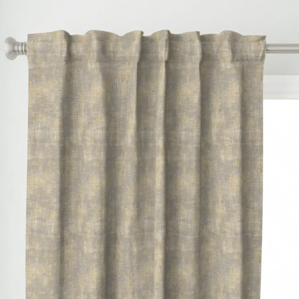 Neutral Woven Lux Curtain Panel - Gray alternate view
