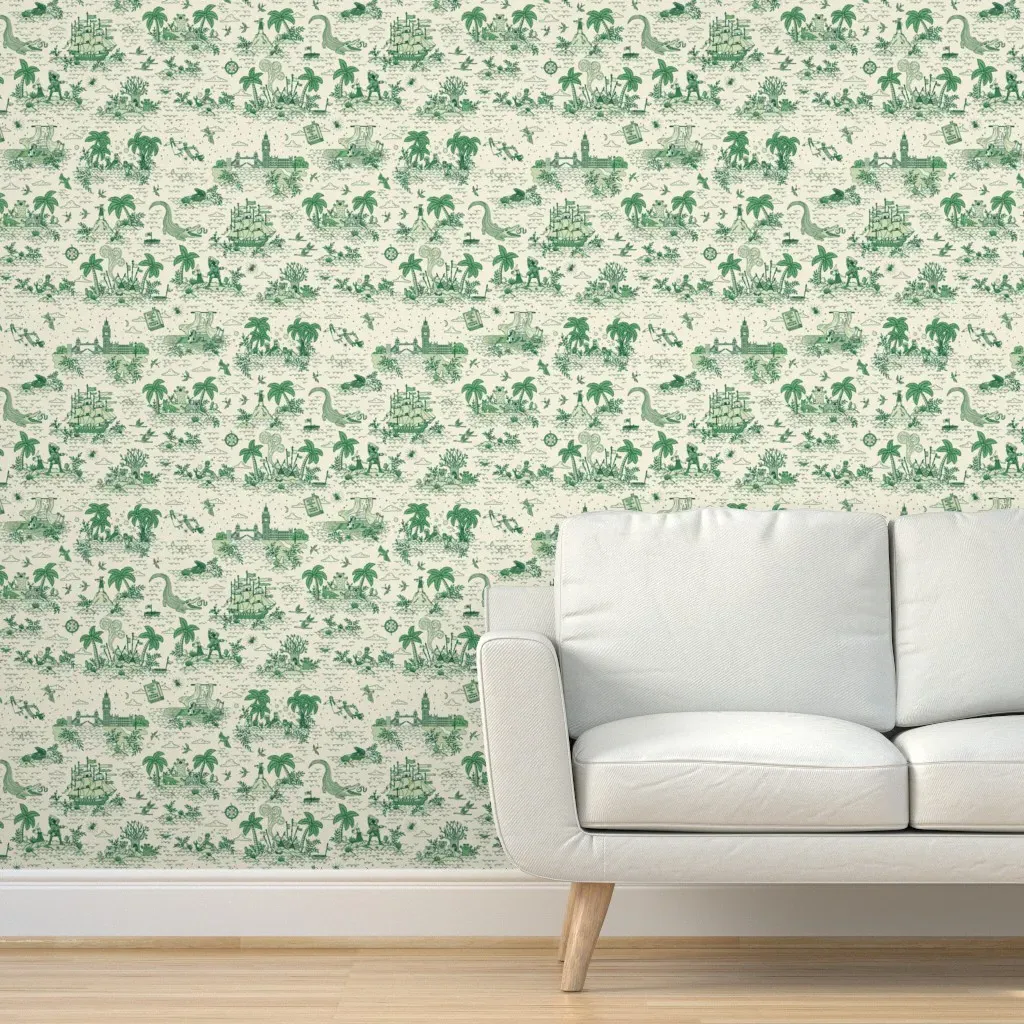 Neverland Toile Peel and Stick Wallpaper - Sand product