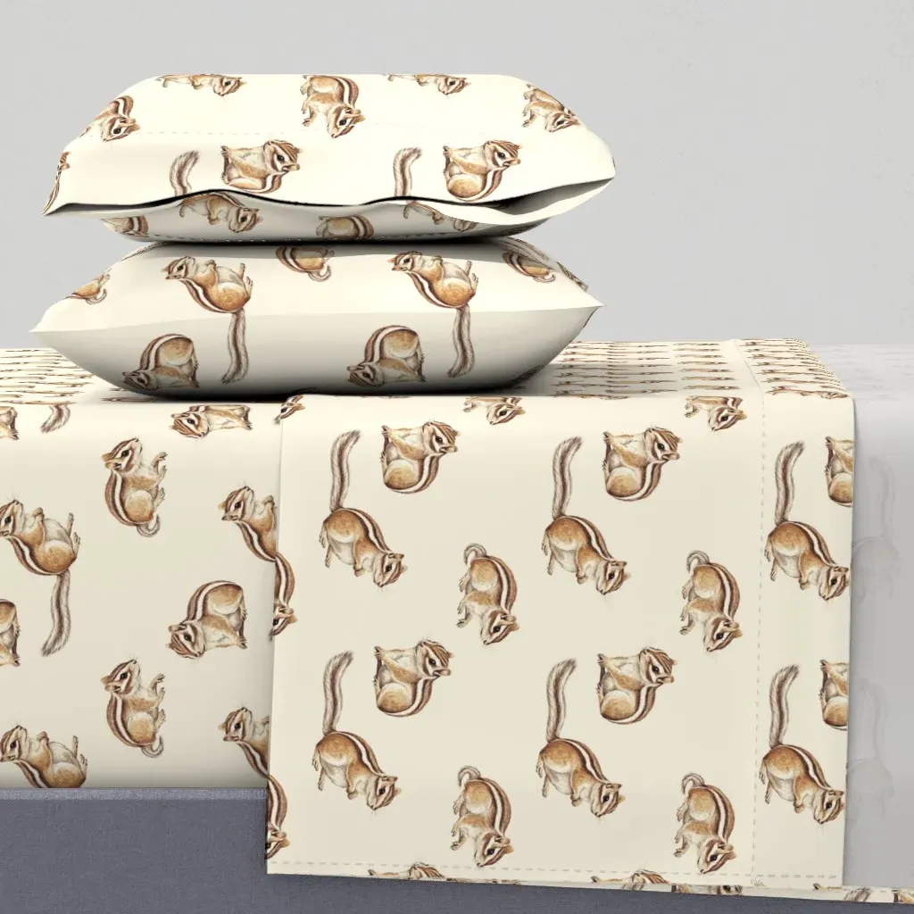 New Jersey Eastern Chipmunk King Sheet Set - Brown product
