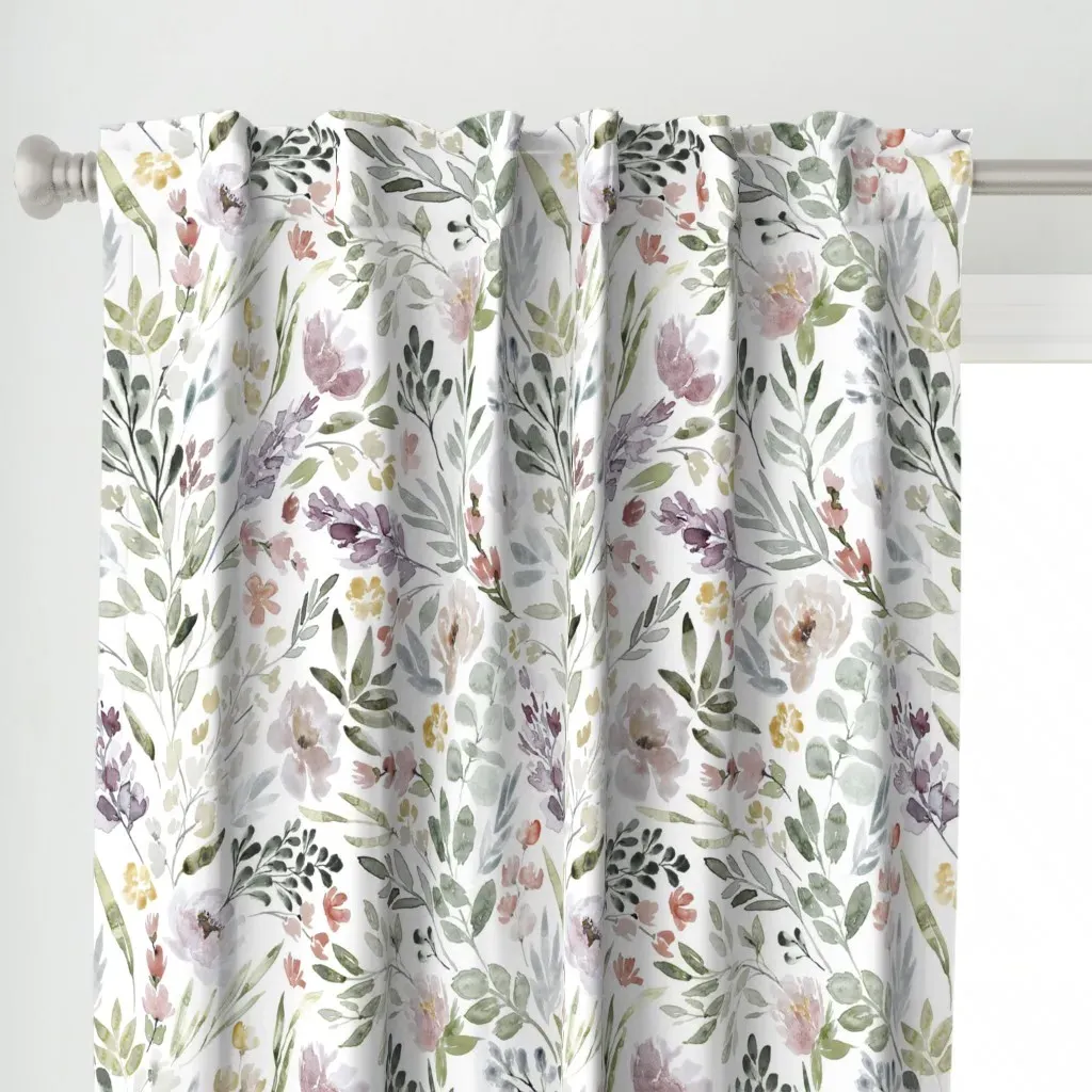 New June Jumbo Curtain Panel - Dusty Rose alternate view