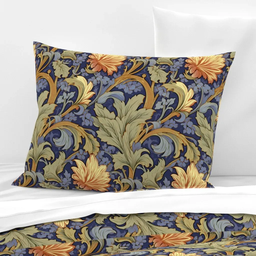 Nibelung Floralia-12 Standard Knife Edge Cushion - Gold, Cotton Sateen product
