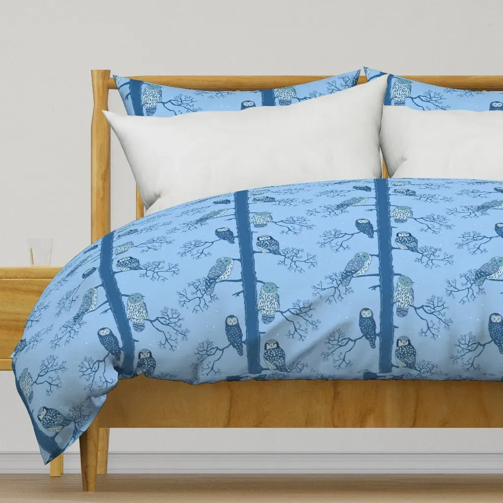 Night Owls Duvet Cover - Light Blue product