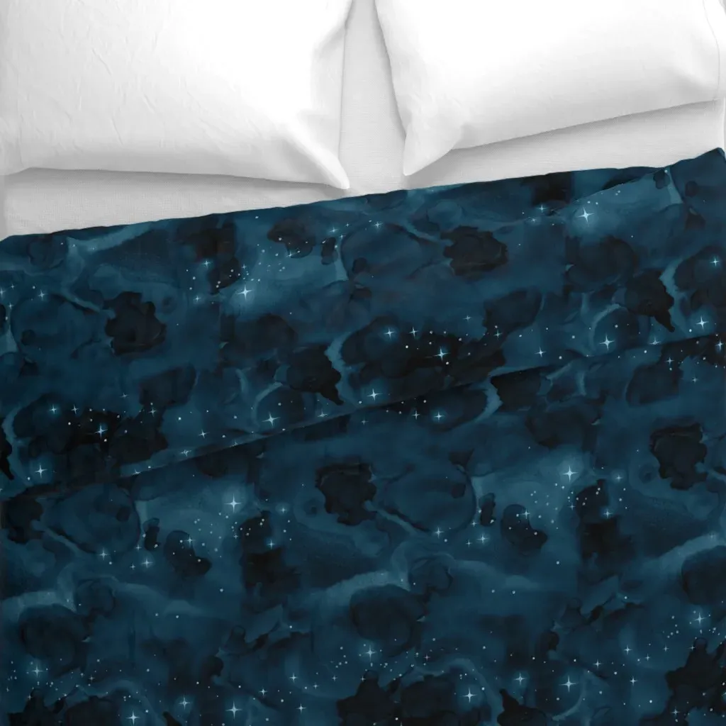 Night Sky Duvet Cover - Navy Blue alternate view