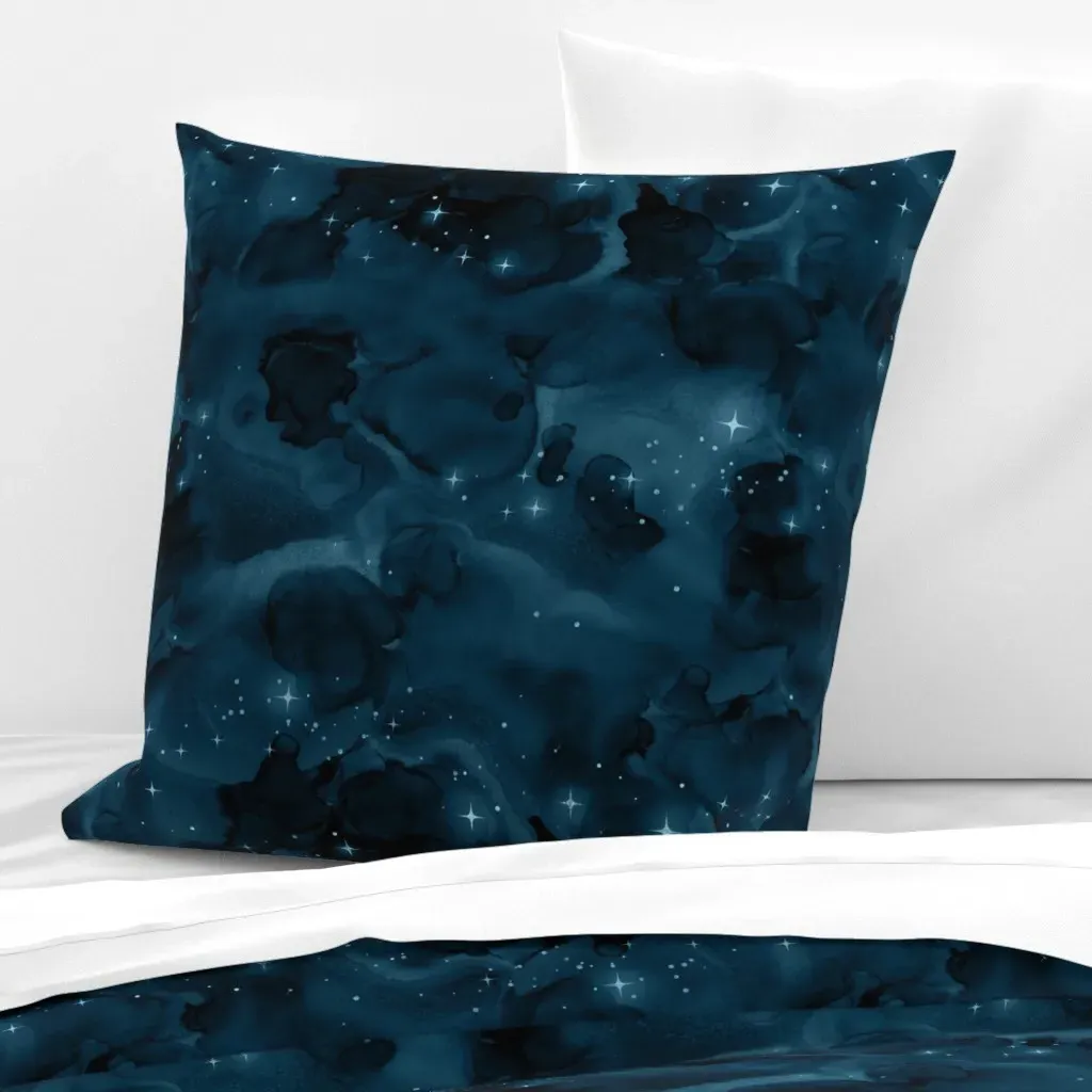 Night Sky Euro Pillow Sham - Navy Blue product