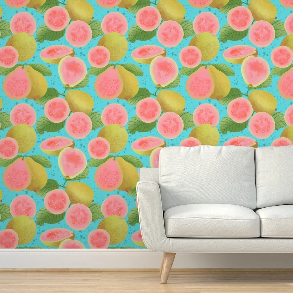 No Ai Suave Guave Peel and Stick Wallpaper - Pink product