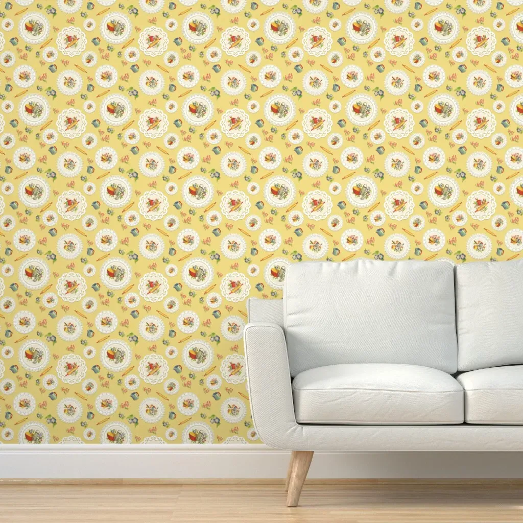 Nonnie's Kitchen Collection Peel and Stick Wallpaper - Yellow product