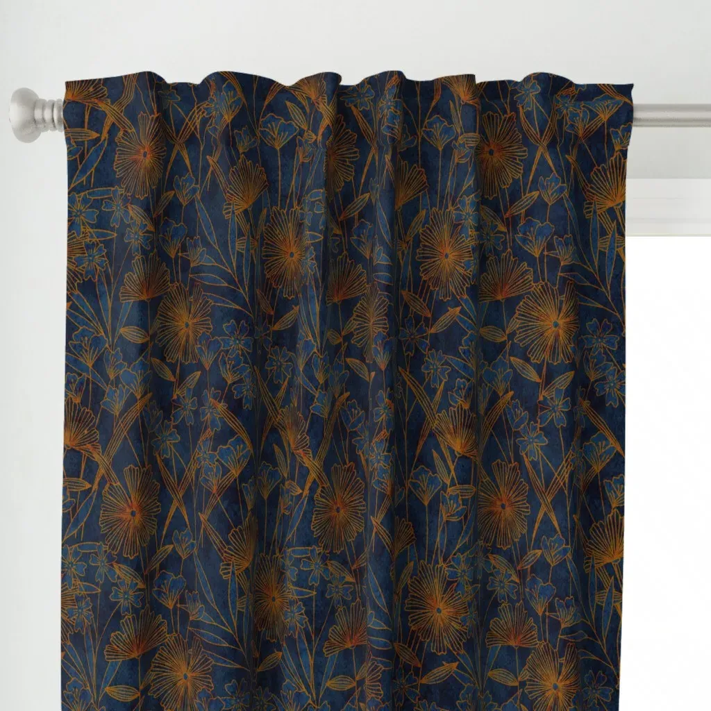 Nora Curtain Panel - Navy alternate view