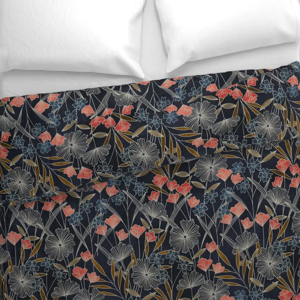 Nora Duvet Cover - Navy Blue alternate view