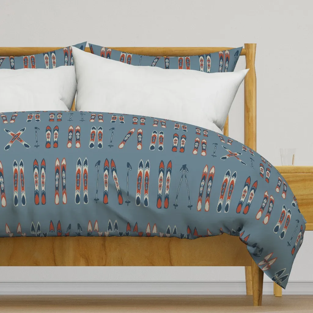 Nordic Ski Large Duvet Cover - Dark Blue product