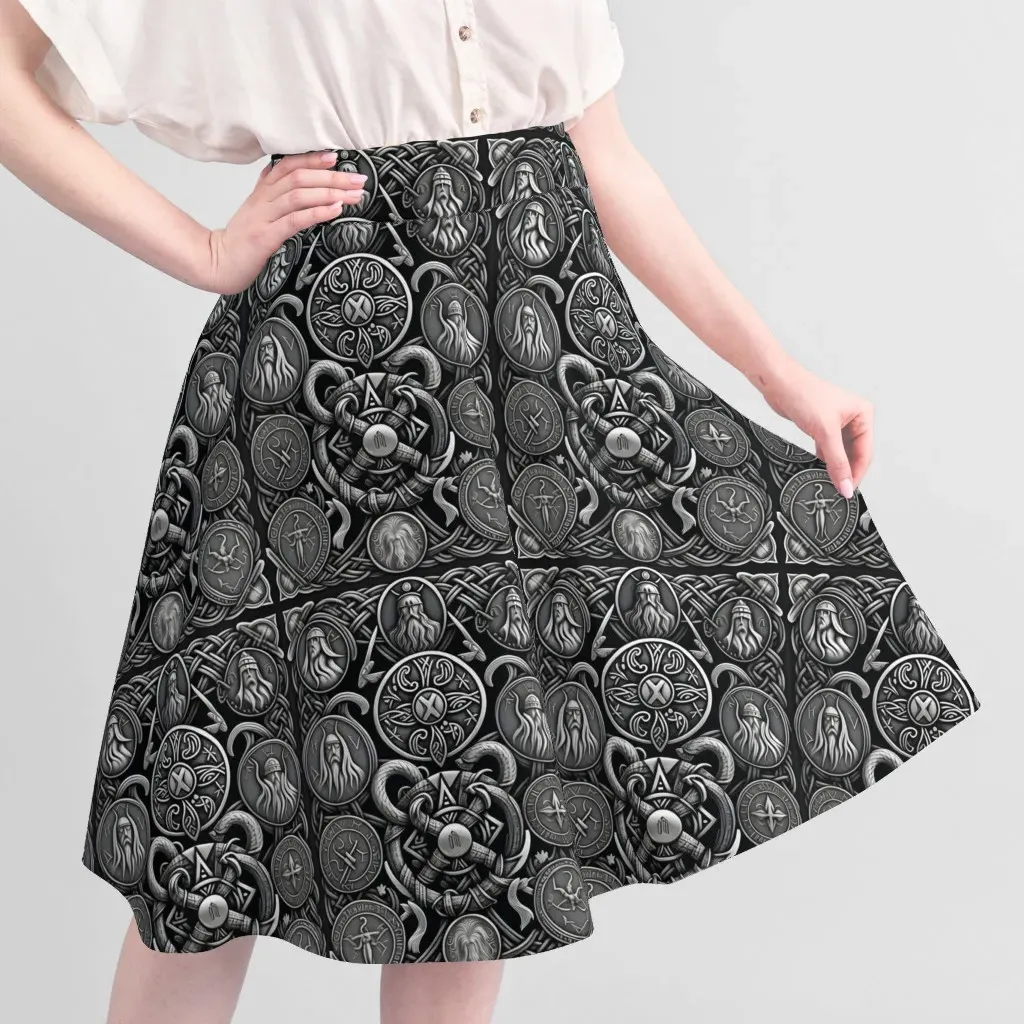 Norse Metal Viking Knotwork Fabric Yardage - Silver alternate view