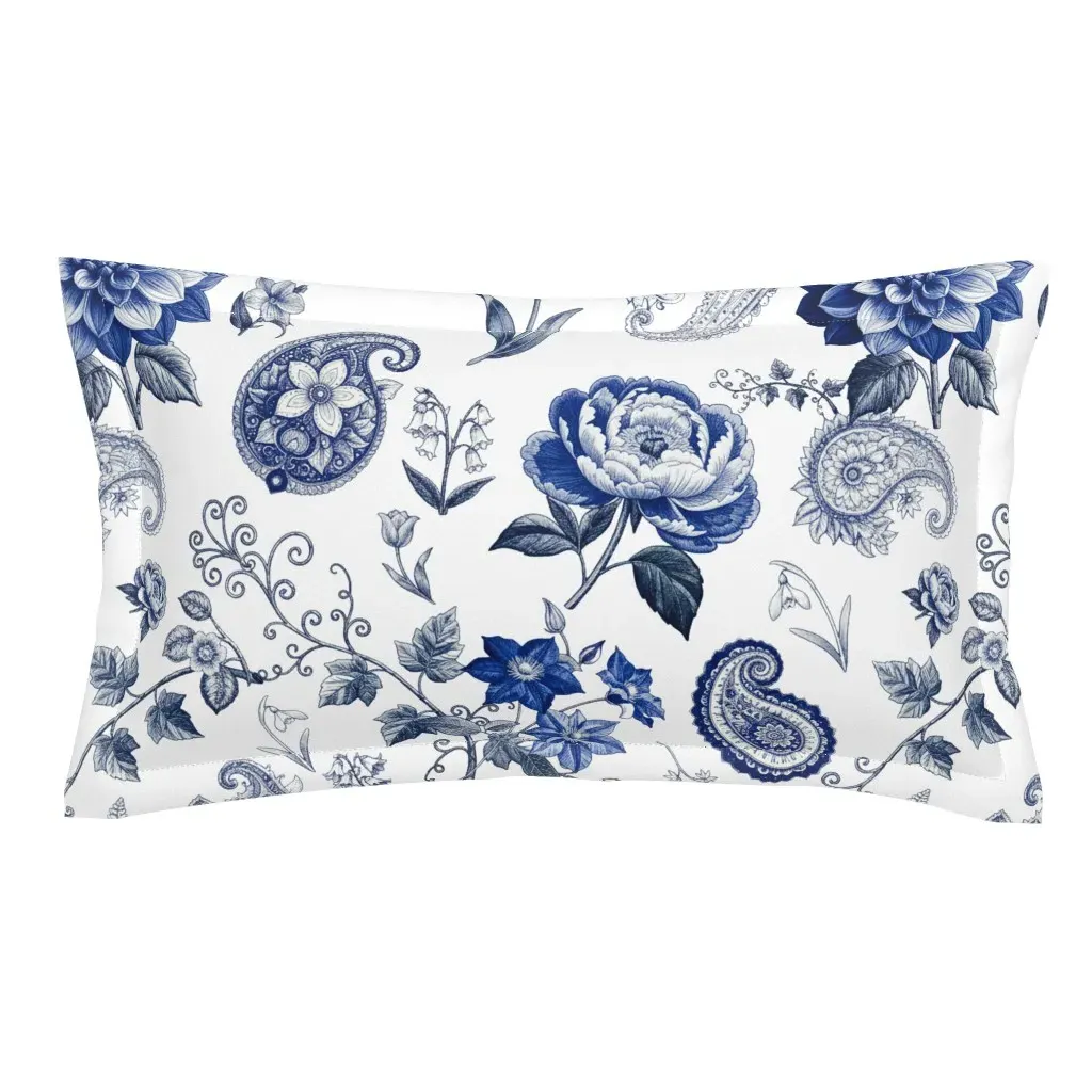 North Atlantic Navy Botanical Paisley King Pillow Sham - Blue product
