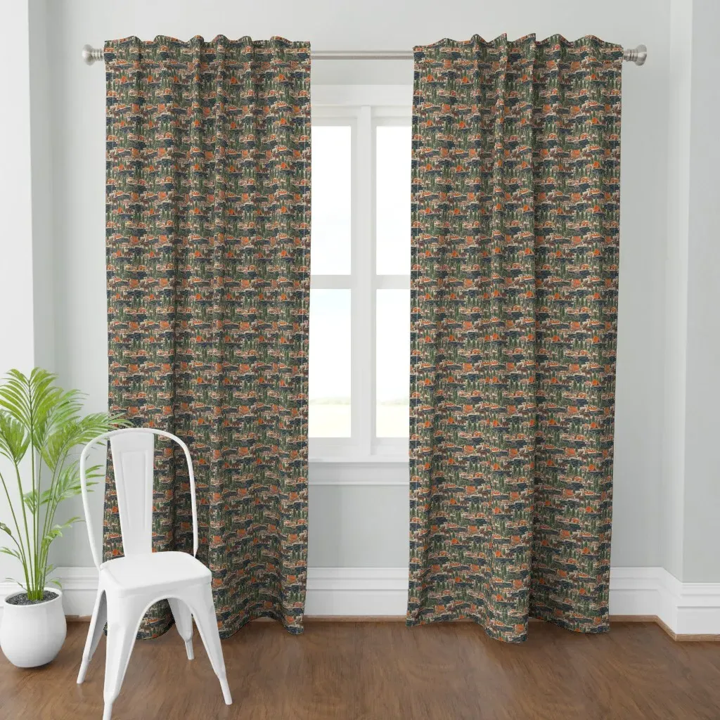 North Country Summer 6" Curtain Panel - Navy Blue product