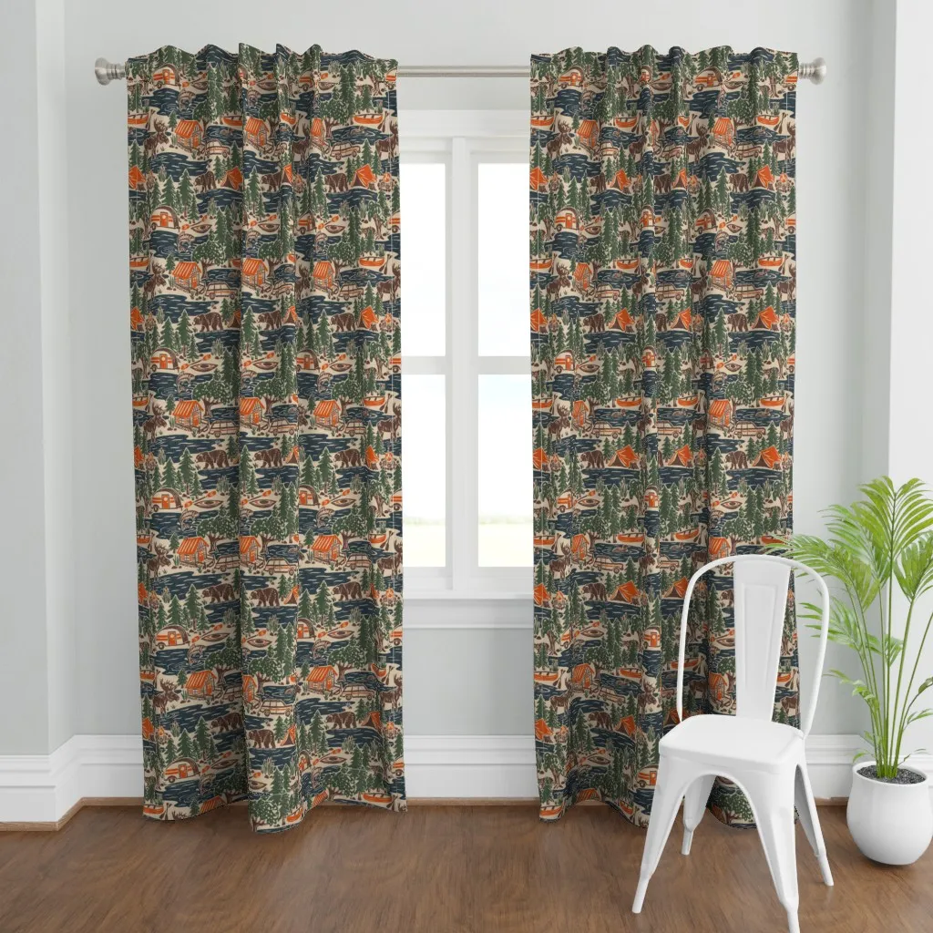 North Country Summer Curtain Panel - Dark Teal product