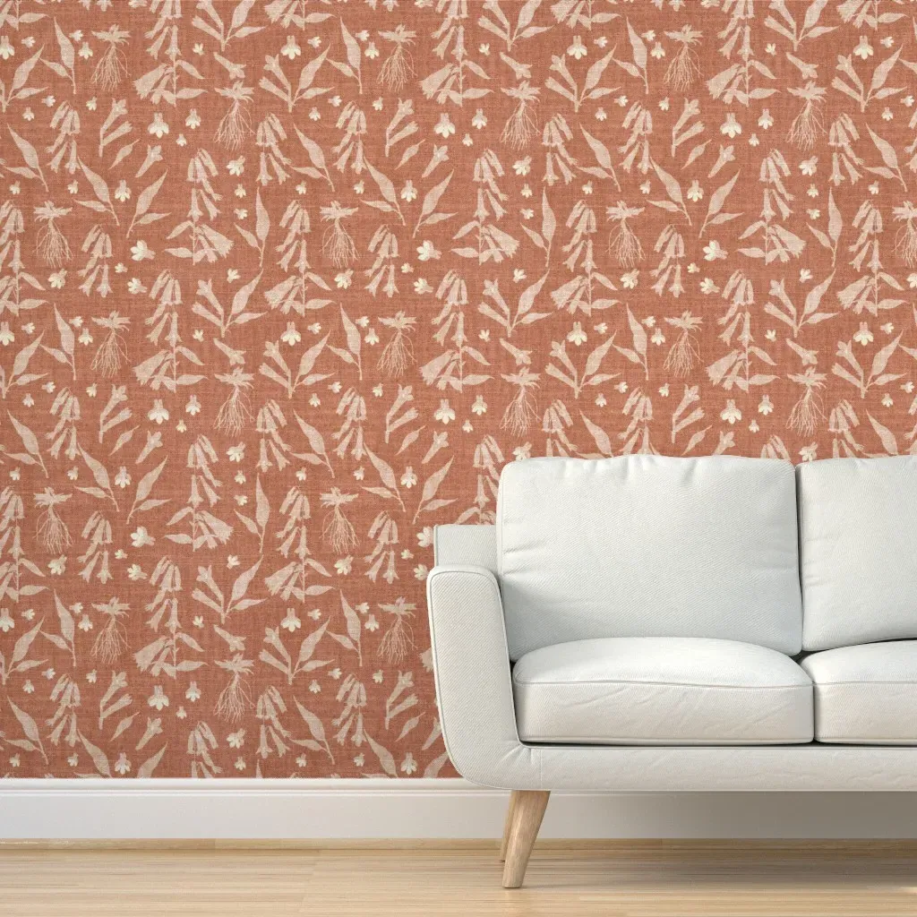 North Flora Peel and Stick Wallpaper - Terracotta product