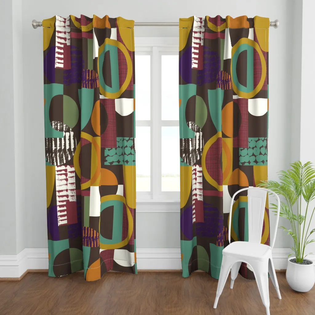 Northern Retro Curtain Panel - Brown product