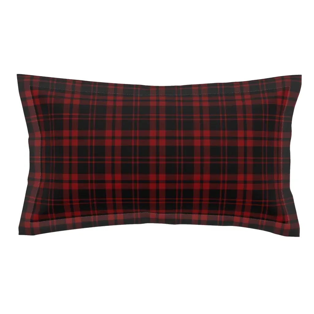 Norwegian Romsdal Tresfjord Tartan King Pillow Sham - Black product