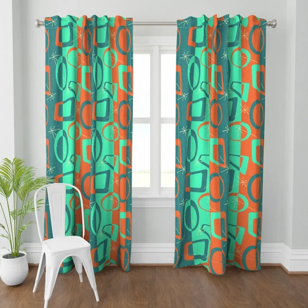 Nostalgia Curtain Panel - Teal product