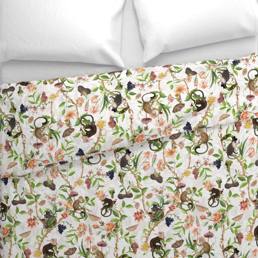 Nostalgic Garden Party Duvet Cover - Green alternate view