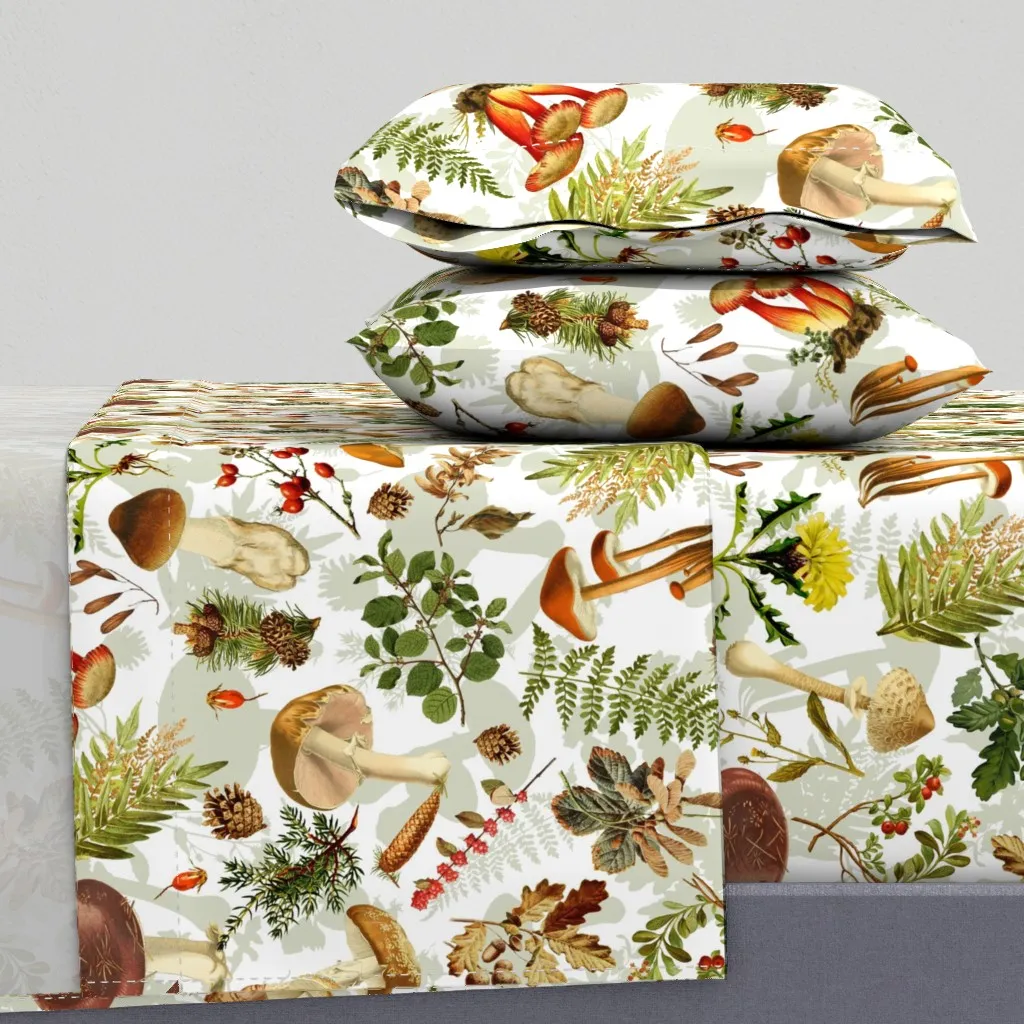 Nostalgic Thanksgiving In The Forest Twin Sheet Set - Brown product