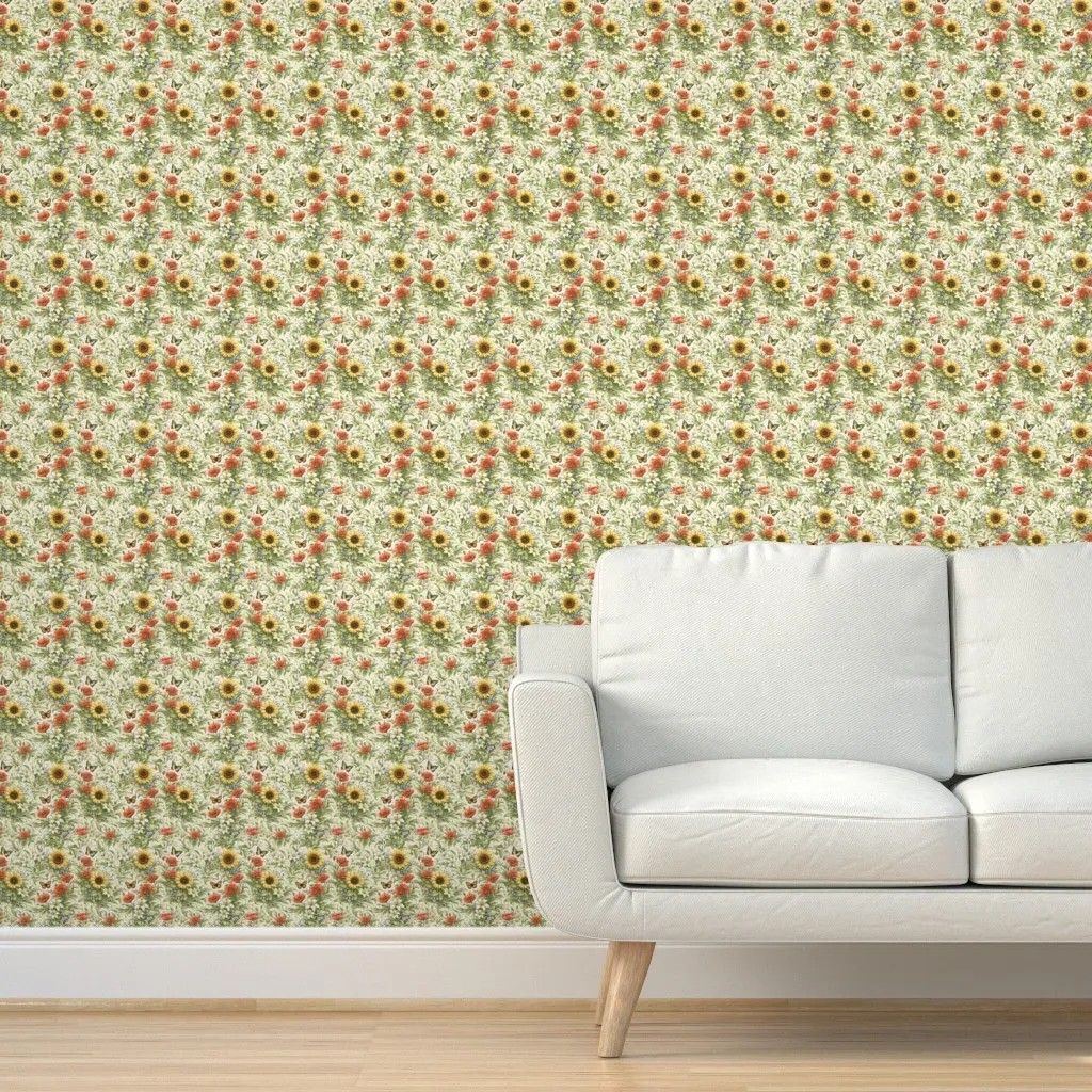 Nouveau Summer Garden Peel and Stick Wallpaper - Yellow product