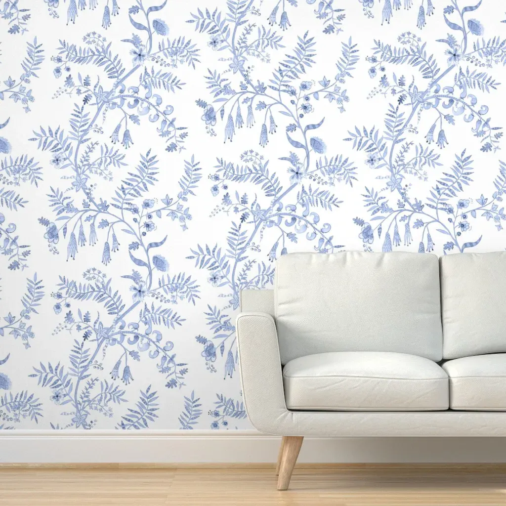 N.T. Blues Pallavi Peel and Stick Wallpaper - Blue product