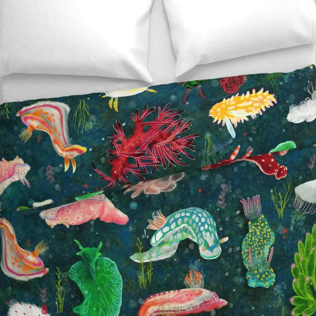 Nudibranch Duvet Cover - Blue alternate view
