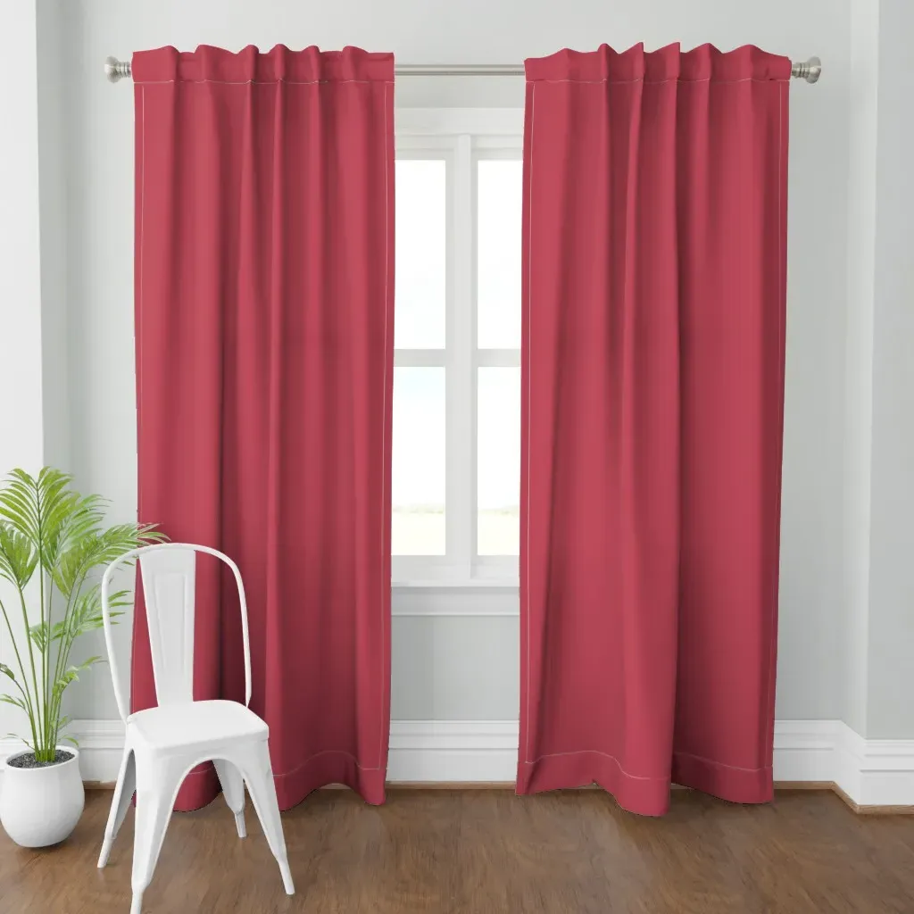 Oahu Sunset Curtain Panel - Crimson product